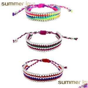 Kette Handgemachte Boho Stil Seil Knoten Armband Für Frauen Ethnische Einstellbare Größe Colorf Geflochtene Trendy Schmuck Großhandel Drop Lieferung J Dhxhu