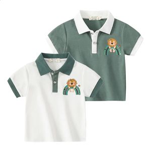 Sommer Jungen Polo T-shirts Nette Cartoon Kleinkind Tees Baumwolle Stoff Qualität Baby Shirt Kinder Kinder Kleidung 240219