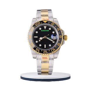 Top Luxury Mens Watch Cronógrafo Mecânico 40mm Relógios Múltiplas Cores Aço Inoxidável Homens Relógios Safira Vidro Movimento Automático Relógios de Pulso Luminosos