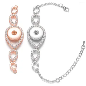 Braccialetti con ciondoli Vocheng Ginger Snap Gioielli da donna Exchange Misura bottone da 18 mm con catena in acciaio inossidabile NN-753