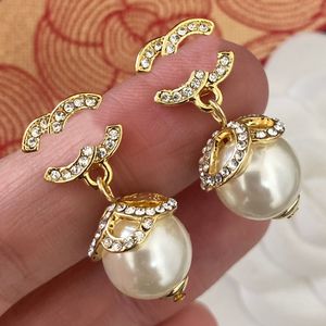 Superior Star Diamond Earrings Designer Studs Pearl Eardrop Brand Letter Earring Women Love Gifts 925 Silver Copper Stud Fashion Accessorie Jewelry