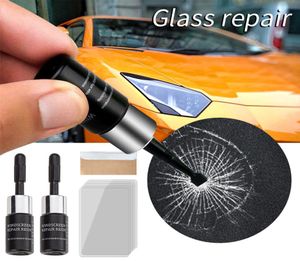 Autofenster Glas Riss Chip Harz Windschutzscheibe Windschutzscheibe Reparatur DIY Tool Kit Windschutzscheibe Glas Kratzer Riss Wiederherstellung Black3107179