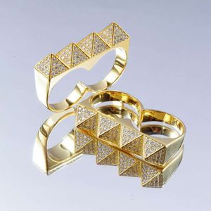 Biżuteria Farrah Donnah Fadou Tiger Ring podwójny palec Egiptian Pyramid Pure Silver Jiang Yunsheng Ten sam styl 151896
