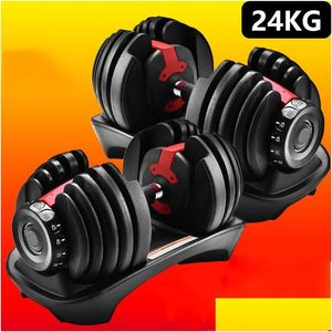 Dumbbells Adjustable Dumbbell Set Weight Plates Bowflex Selecttech Fitness Gym Equipment 40Kgweights For Drop Delivery Sports Outdoo Dhytq