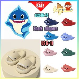 Designer Casual Platform Shark Slides Hausschuhe Herren Anti-Regenbogen-Mode rutschfest verschleißfest Leicht atmungsaktiv Niedrig geschnittene superweiche Sandalen Flache Größe 35-47