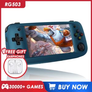 Jogadores Anbernic RG503 Retro Handheld Video Game Console 4.95inch Tela OLED Linux Sistema Portátil Game Console Suporte Online Battle