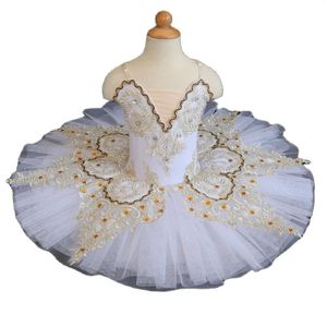 Stage Wear White Pancake Ballet Tutu Professional Adults Swan Lake Dress Women Dance Costumes Ballerina Party