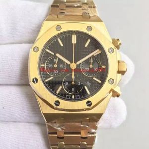 3 färger Men Classic Series Watch 41mm 26320 VK Quartz 18K Yellow Gold Chronograph Work Mens Watches Wristwatches2558