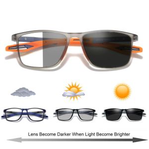 Eyewears Ultraleichte photochrome Sonnenbrille Sportbrille für Männer Frauen Kostenloser Versand Verfärbungsbrillen