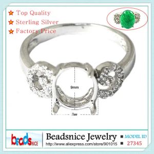 Ringe Beadsnice ID27345, elegantes, für immer neues Design, halbmontierte Ringfassungen für DIY-Ringe aus Sterlingsilber, Fassung für Verlobungsring