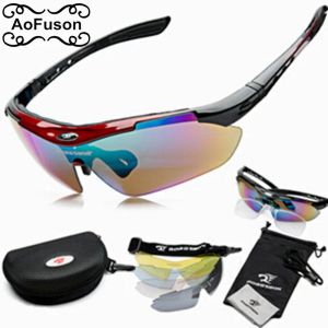 Eyewears 5 Lens Set Cycling Glasses Night Vision Eyewear Change Lens Glasses Fishing Hiking Mountain Bike Bicycle Riding Sports Goggle