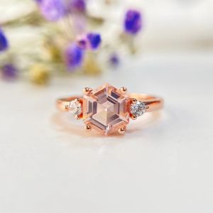 Rings Luxyimagic Nano Morganite Gemstones Ring for Women Solid 925 Sterling Silver Korean Trendy Cousin Engagement Wedding Jewelry