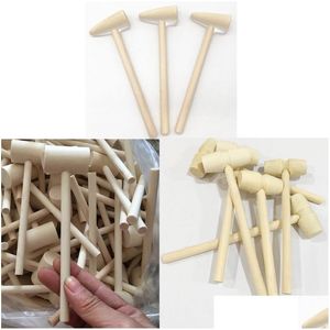 Hammer Mini Wooden Wood Mallets For Crab Shell Lobster Seafood Hand Tools Crafts Jewelry Dollhouse Playing House Supplie Drop Delive Dhjxk