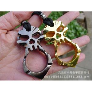 Keychain Fist Single Skeleton Window Breaker Alloy Finger Tiger Self Defense Rose Stinger Buckle 395177