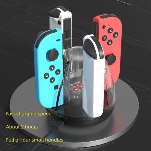 Laddare 4 i 1 Fast Charging Charging Base Station Portable Wireless Charger Holder JoyCon NS Controller för Nintendo Switch -tillbehör