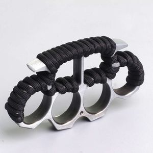 Tiger Metal Outdoor Fiess Hand Brace Set da boxe a quattro dita Camping Autodifesa Finestra Breaking Ing Protector 827781