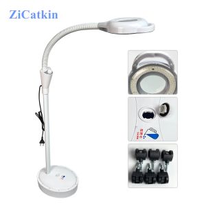 Espelhos Zicatkin 2022 Novo 360 grau 8x Ligação de lupa LED de lâmpada de beleza lâmpada de tatuagem maquiagem manicure tatuagem lâmpada de piso salão de beleza salão de beleza