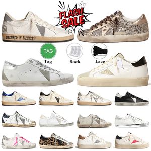 golden goose sneakers جديد نمط رياضة ذهبيّة مصمم و حذاء عرضيّ أبيض وأسود إيطاليا قديم قذر خمر كرة نجم رجل إمرأة نجم رجل حذاء رياضة 【code ：L】