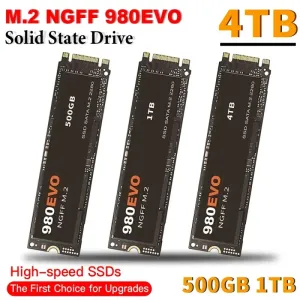 Kutular Orijinal SSD980 EVO Sabit Sürücü Katı Hal Disk Ngff M.2 4TB PCLE Yüksek Hız Arayüzü SSD Sabit Disk HDD Masaüstü/Dizüstü Bilgisayar