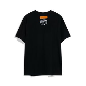 24SS Men Designer Tee T Shirt Gradient list haft haft z krótkim rękawem bawełniane kobiety czarny biały niebieski szary s-xl