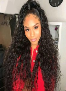 African Amercian Water Wave Malaysian Human Hair Full Lace Wig Unprocessed Top Quality Wet And Wavy Lace Front Wig Natural Hairlin4246855