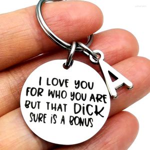 Keychains I love you you funny keychain 선물 남자 친구 약혼 남편 기념일 생일 발렌타인 데이 키 체인 선물