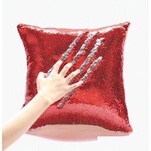 Federa per cuscino Vari stili Paillettes Moda di alta qualità Federa Decorazione Regalo Consegna a domicilio Tessili per la casa Giardino Forniture per biancheria da letto Dh4Yt