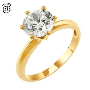 Кольца настоящий мойссанит D Color 18k Gold Congagement Rings для женщин роскошные свадебные украшения