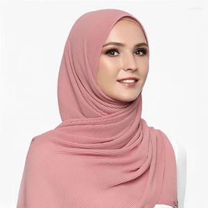 Szaliki muzułmańskie mini plisowane szyfonowe szaliki szaliki marszki hidżab kobiety tudung malaysia Wysokiej jakości wsparcie turban hurtowe