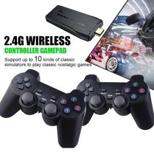 Konsoler Y3 Lite Video Game Stick Lite 4K HD Wireless 10000 Games 64 GB Retro Classic Gaming GamePads TV Family Controller för PS1/GBA/MD
