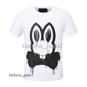 Psychos Rabbity Summer Casual T Shirt Mens damskie szkielet królik 2024 Nowy projekt multityle men shirt designer mody tshirt para 147