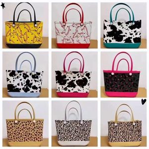 2024 Waterproof Woman Eva Tote Large Shopping Basket Bags Washable Beach Silicone Bogg Bag Purse Eco Jelly Candy Lady Handbags