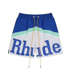 Shorts Designer Shorts Rhude Verão Moda Praia Calças Homens Alta Qualidade Street Wear Vermelho Azul Preto Roxo Calças Mens Curto US Siize: S-Xl 894