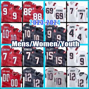 JuJu Smith-Schuster Mac Jones Fußballtrikot Matt Judon New Englandes Patriot Ezekiel Elliott Bailey Zappe Mike Gesicki Cole Strange Matthew Slater Tom Brady C02