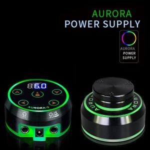 Blade Lich Mini Aurora LED Tattoo Zasilacz Fonte z adapterem dla profesjonalnej cewki makijażu obrotowego tatuażu