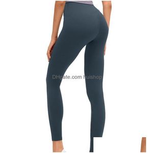 Mulheres Hoodies Moletons 32 Cores Lemens Womens Leggings Designers Yoga Calças Cintura Alta S Align Sports Gym Wear Mulheres Elastic Dhlvq