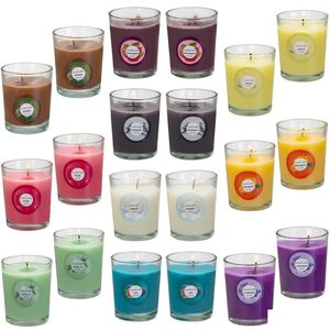 Velas Perfumadas Redutor de Ansiedade Jasmim Rosa Baunilha Bergamota Figo Lavanda Limão Primavera Stberry Alecrim A Dhgarden Am2Fw Dr Drop Del Dhqxt