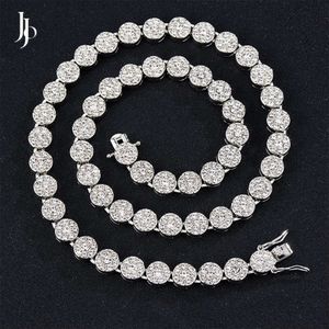 Jojo mody męski Tennis Naszyjnik Miami Rock Candy Moissanite Diamond Cuban Link Naszyjnik