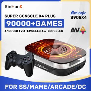 Konsole Kinhank Amlogic S905x4 Super Console X4 Plus Console Game Buildin 90000 dla NDS/Sega Saturn/DC/Mame/SS 4K HD TV Box
