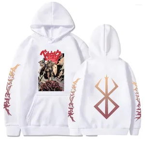 Męskie z kapturem anime berserk grafika bluza z kapturem bluza mężczyzn logo logo długiego rękawu unisex hip hop harajuku streetwear