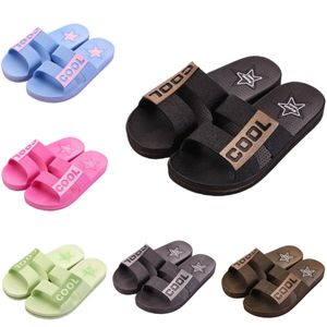 Style27 män kvinnor tofflor sommar glider sandaler sommar svartrosa kaffe grön blå kust badrum män antiskid toffel sandal storlek 36-45