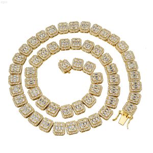 Bling 14k Gold Plated Cz Iced Out Diamond Hip Hop Jewelry Cuban Chain Link Cuban Necklace Cadena Cubana Men Cuban Link Chain