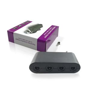 Levererar 4 portar för GameCube Controller Adapter för Nintend Switch Wii U PC USB SH C3S0 U6O2 C8Q1 Support för GC/Wii Emulator Dolphin