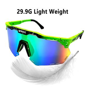 Eyewears Uvex Cycling Glasses Road Outdoor Sports Bike Solglasögon MTB Bicycle Eyewear Goggles Män Kvinnor Skyddscykelglasögon