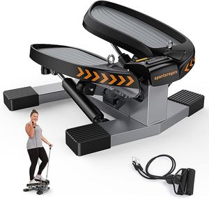 Escada para exercícios Twist Stepper com faixas de resistência e capacidade de peso de 330 libras