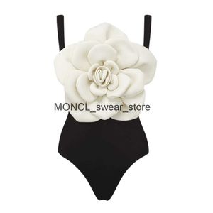 Women's Swimwear 2024 New 3D Flower One Piece Swimsuit Luxury Women Monokini Bodysuit Swim Suit Bathing Belt Beach Wear SummerH24221