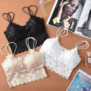 Camisoles tanques mulheres rendas sem costura sutiãs topo sexy envolto cinta no peito almofada camisola de fundo roupa interior beleza colete bralette íntimos