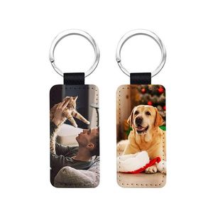 Other Pet Supplies Blank Leather Keychain Thermal Transfer Sublimation Personality Key Chain Favor Girls Boys Ornament Keychains Gif Dhibf