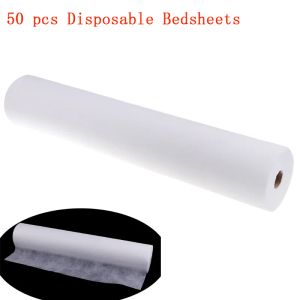 accesories 50 Sheets Disposable Spa Salon Massage Bed Sheets NonWoven Headrest Paper Roll Table Cover Tattoo Supply Massage Mattress Sheet