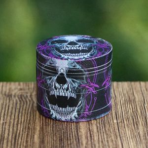 40MM Colorful Zinc Alloy Smoking Skull Ghost Head Portable Dry Herb Tobacco Grind Spice Miller Grinder Crusher Grinding Chopped Muller Cigarette Pipes Holder